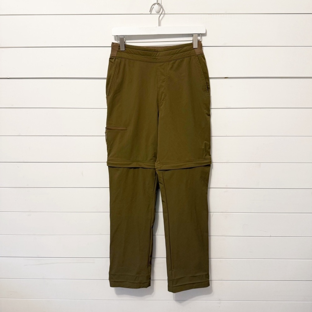 Rei | Women’s Nylon Convertible Zip Off Green/Brown Pants Size Small